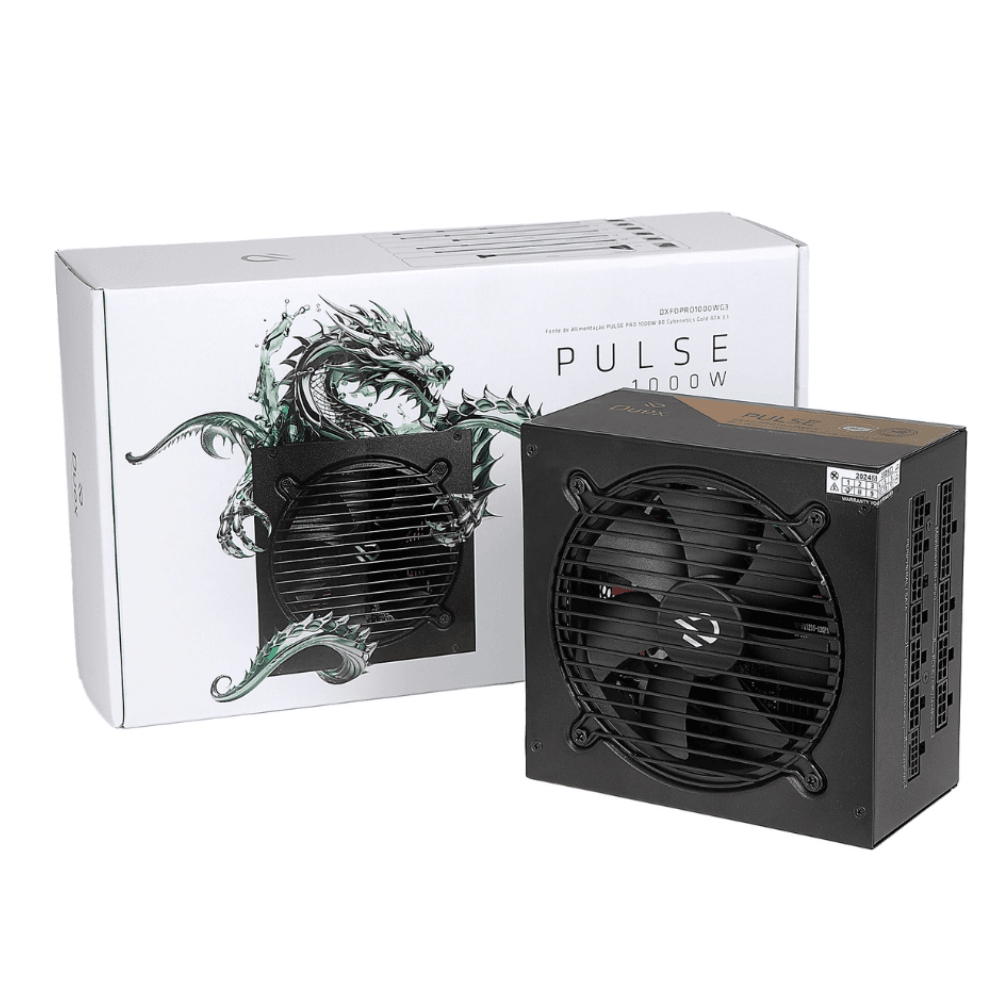 Fonte Duex Pulse Pro, 1000W, Full Modular, 80 Plus Gold, Cybenetics, TecLab, PFC Ativo, DXFOPRO1000WG3
