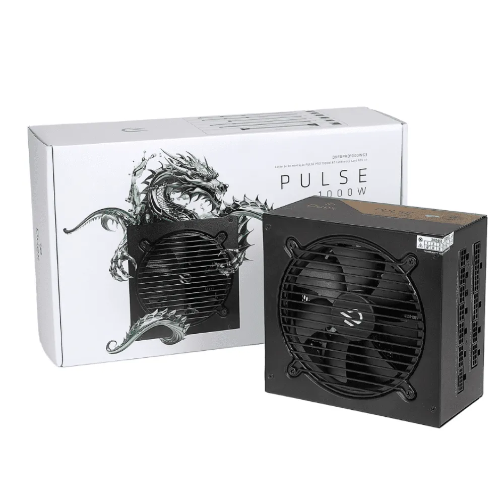 Fonte Duex Pulse Pro, 1000W, Full Modular, 80 Plus Gold, Cybenetics, TecLab, PFC Ativo, DXFOPRO1000WG3