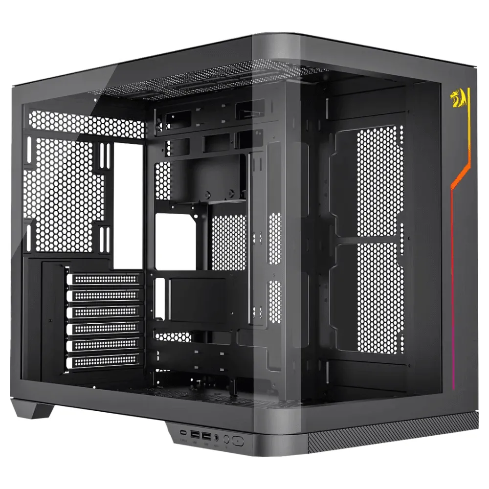 Gabinete Gamer Redragon Wideload Extreme, Mid Tower, Preto, Sem Fonte, Sem Fans, CA-605B