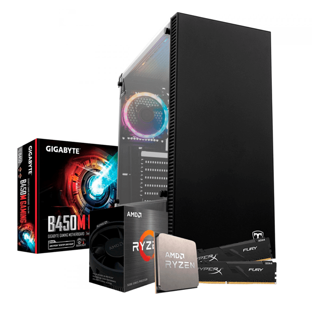 PC Gamer Ryzen 5 5600G, 16GB DDR4, SSD 480GB, 500W 80 Plus, Enifler