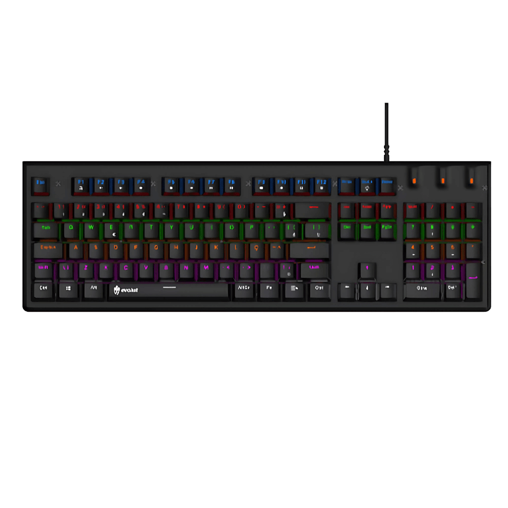 Teclado Gamer Evolut, Mecânico, ABNT2, Switch Blue, Preto, EG-219/LOOP