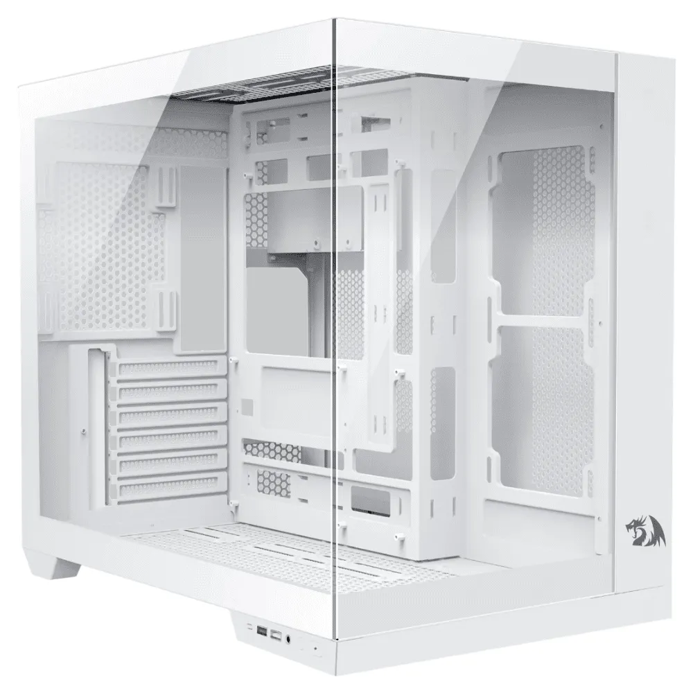 Gabinete Gamer Redragon Wideload Pro, Mid Tower, Branco, Sem Fonte, Sem Fans, CA-604W-PRO
