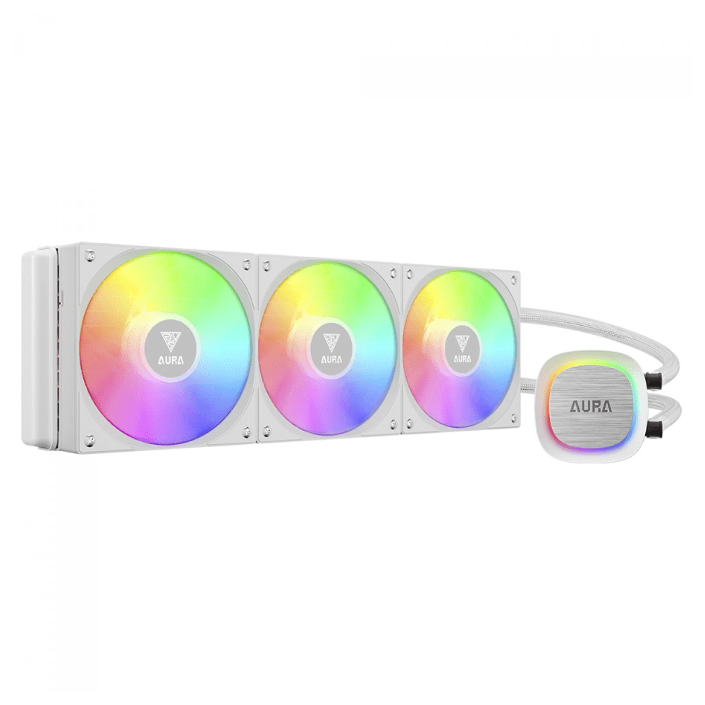 Water Cooler Gamdias Aura V2, 360mm, ARGB, Branco, AURA GL 360 V2 WH
