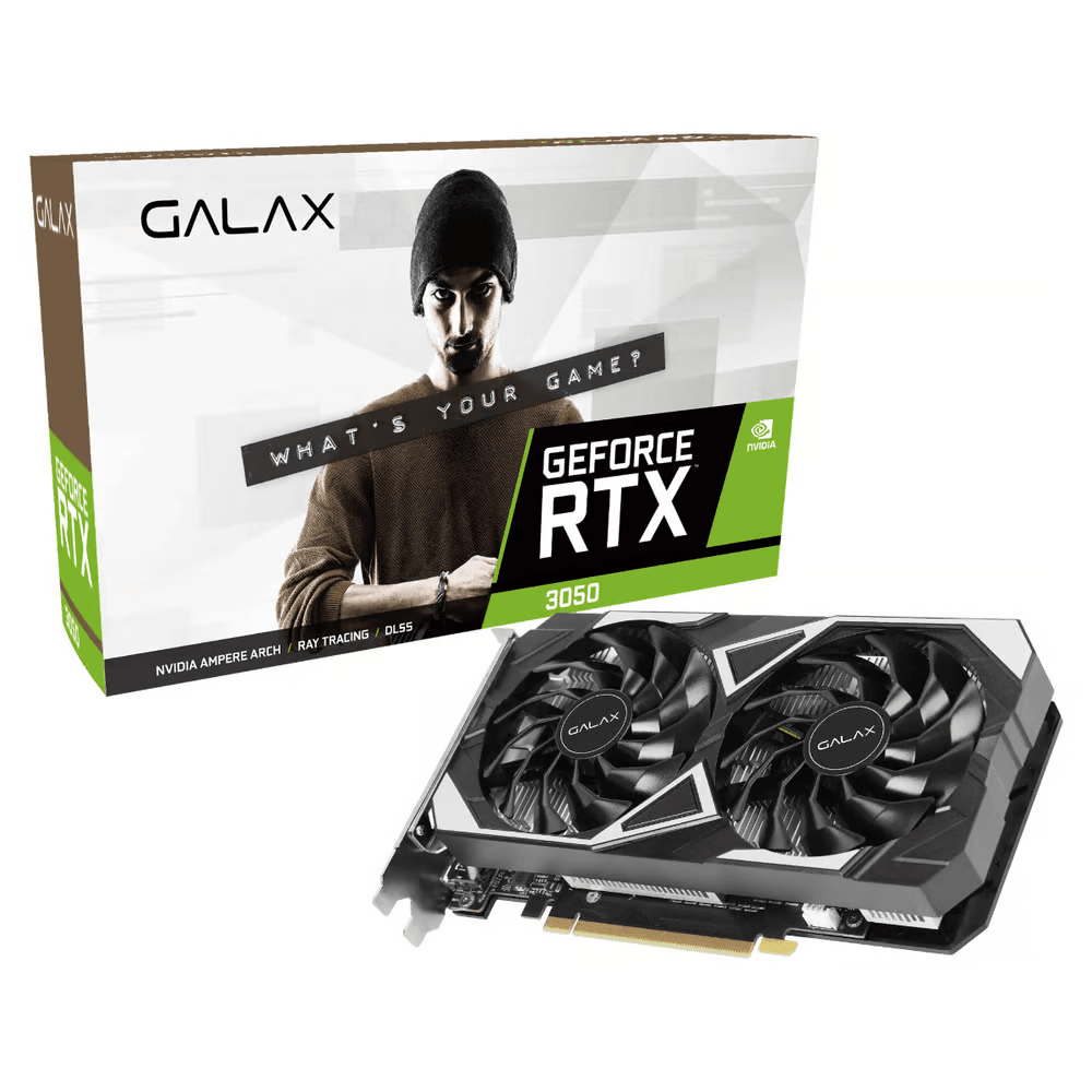 Placa de Vídeo GALAX GeForce RTX 3050 EX, 6GB, GDDR6, DLSS, Ray Tracing, 35NRLDMD9OEX