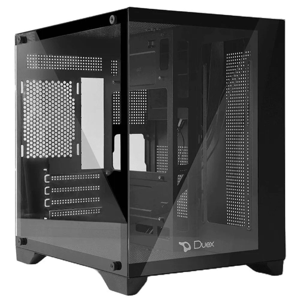 Gabinete Gamer Duex, Mid Tower, Preto, Sem Fonte, Sem Fans, DXGA270-2 BK