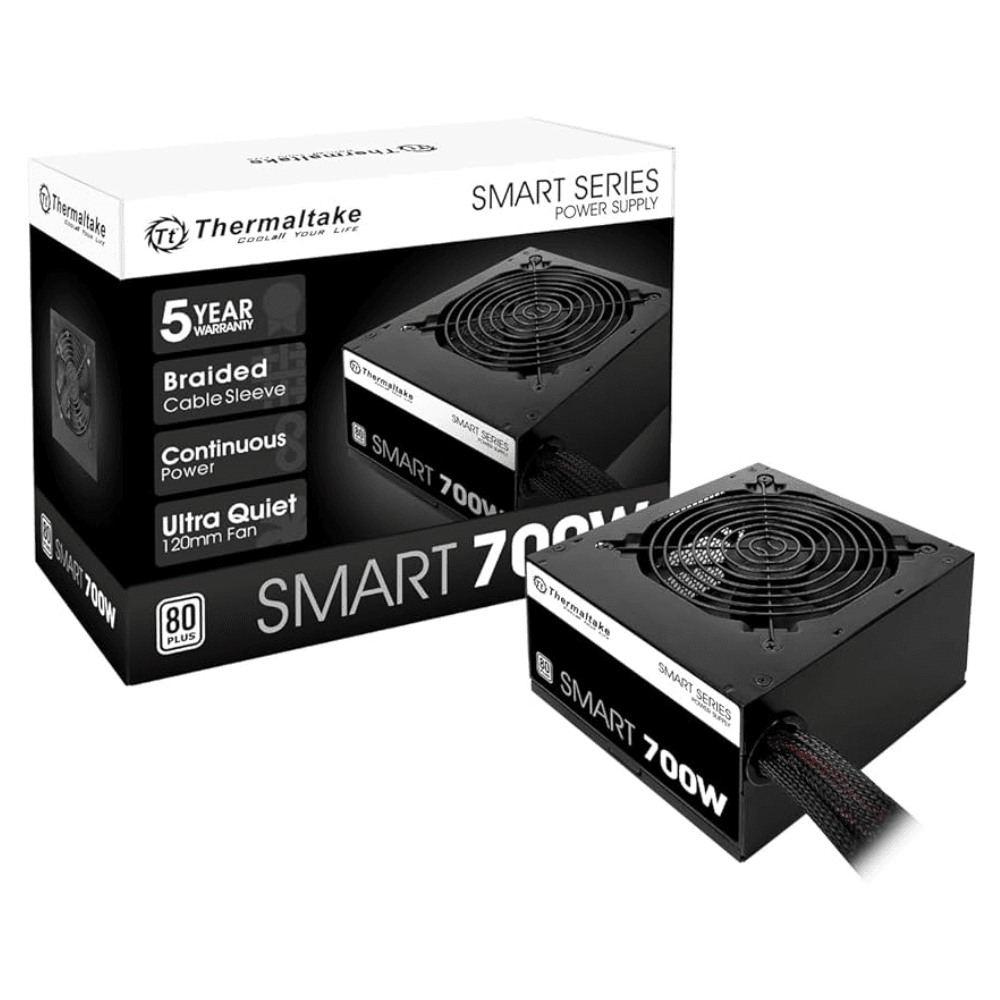 Fonte Thermaltake Smart, 700W, 80 Plus White, PFC Ativo, Preto, PS-SPD-0700NPCWBZ-W