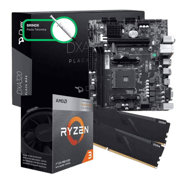 Kit Upgrade AMD Ryzen 3200G Potencialize seu PC com eficiência
