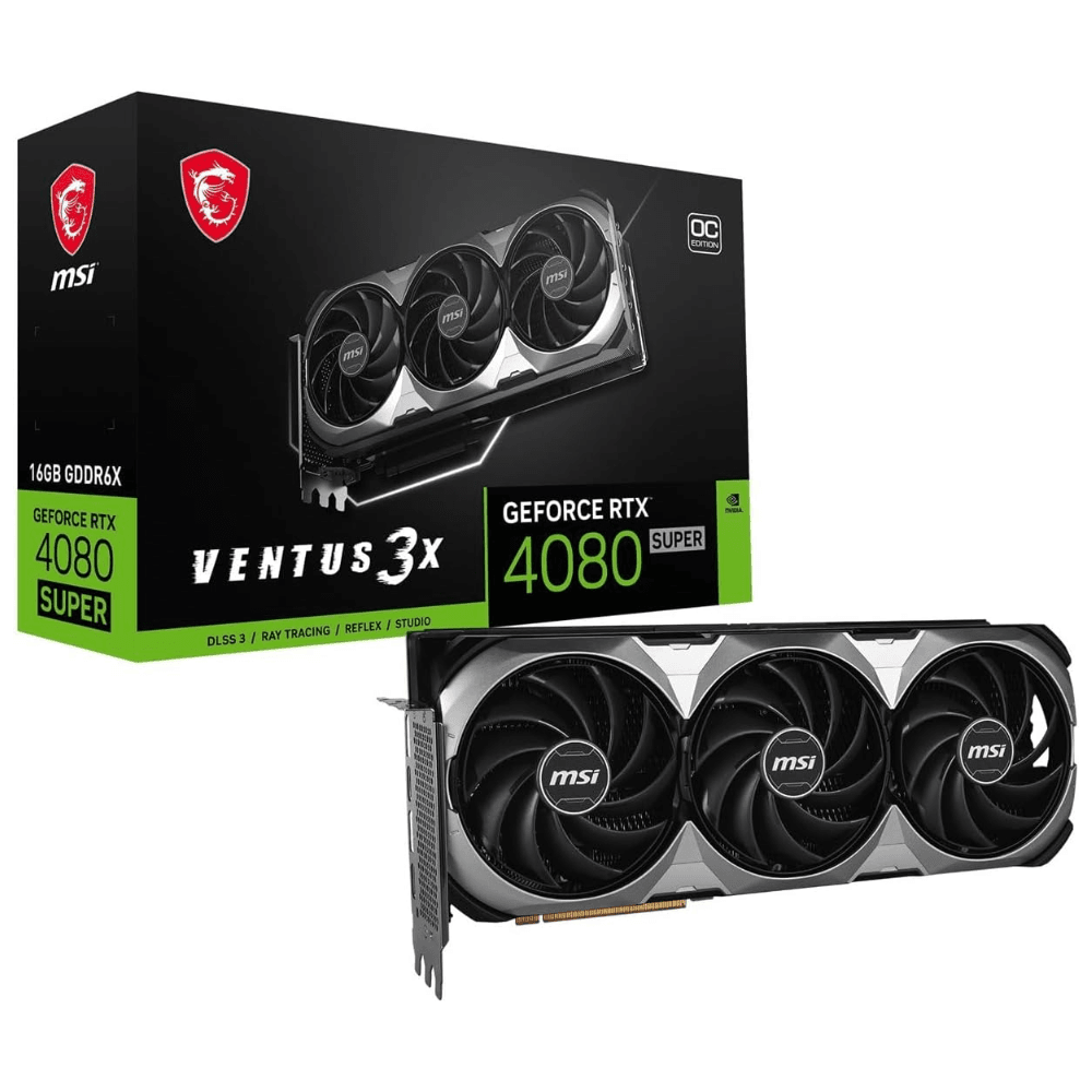 Placa de Vídeo MSI GeForce RTX 4080 SUPER VENTUS 3X OC, 16GB, GDDR6X, DLSS 3, Ray Tracing, 912-V511-233
