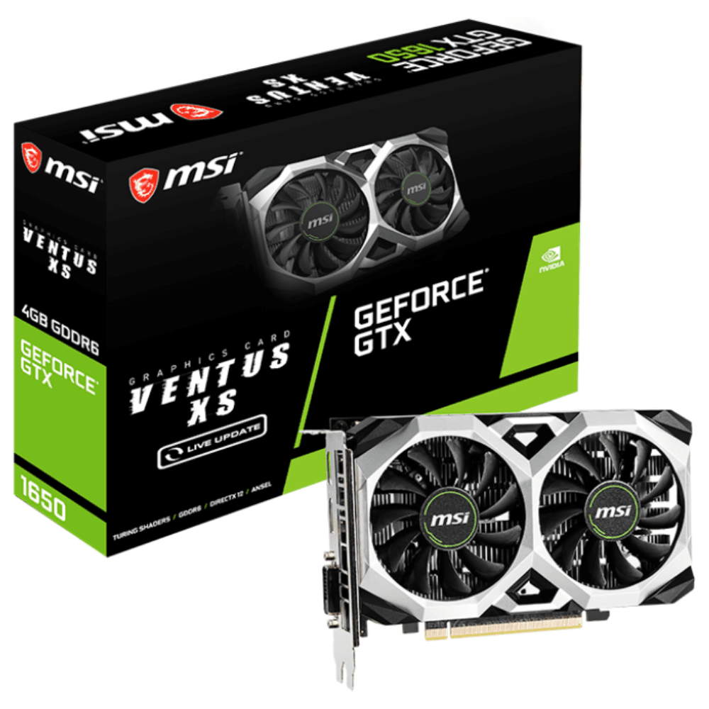 Placa de Vídeo MSI GeForce GTX 1650 D6 Ventus XS, 4GB, GDDR6, 912-V812-003