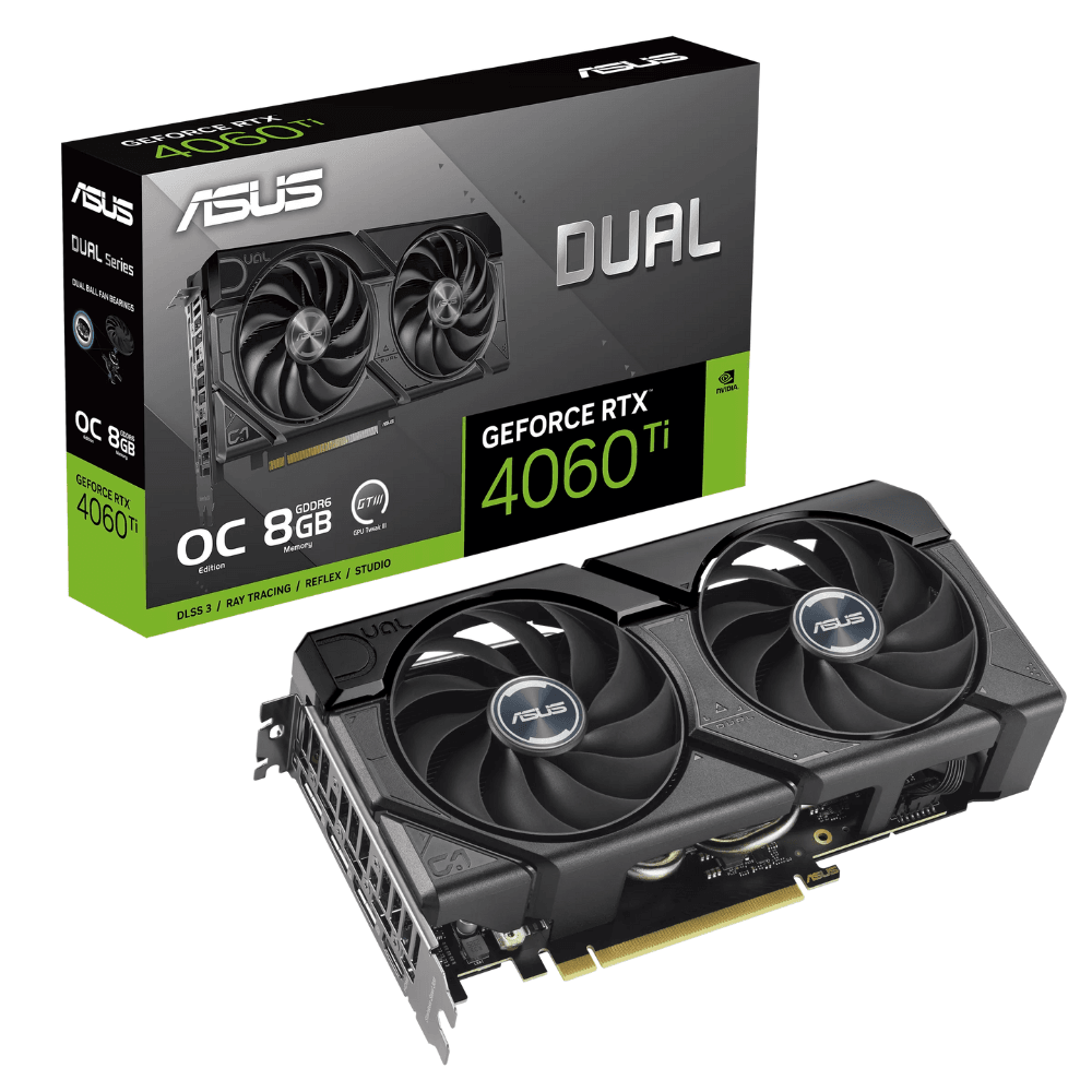 Placa de Video Asus Dual NVIDIA GeForce RTX 4060 Ti EVO OC, 8GB, GDDR6, DLSS, Ray Tracing, DUAL-RTX4060TI-O8G-EVO