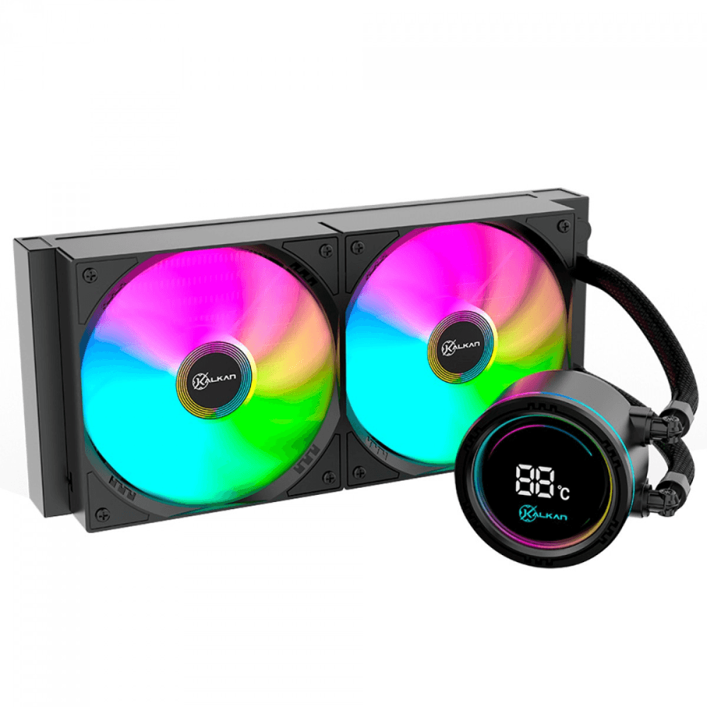 Water Cooler Gamer Kalkan Alpha, 240mm, ARGB, Preto, KLK00047