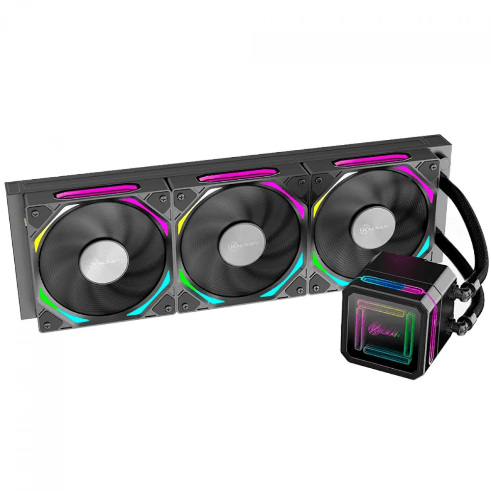 Water Cooler Gamer Kalkan Delta, 360mm, ARGB, Preto, KLK00051