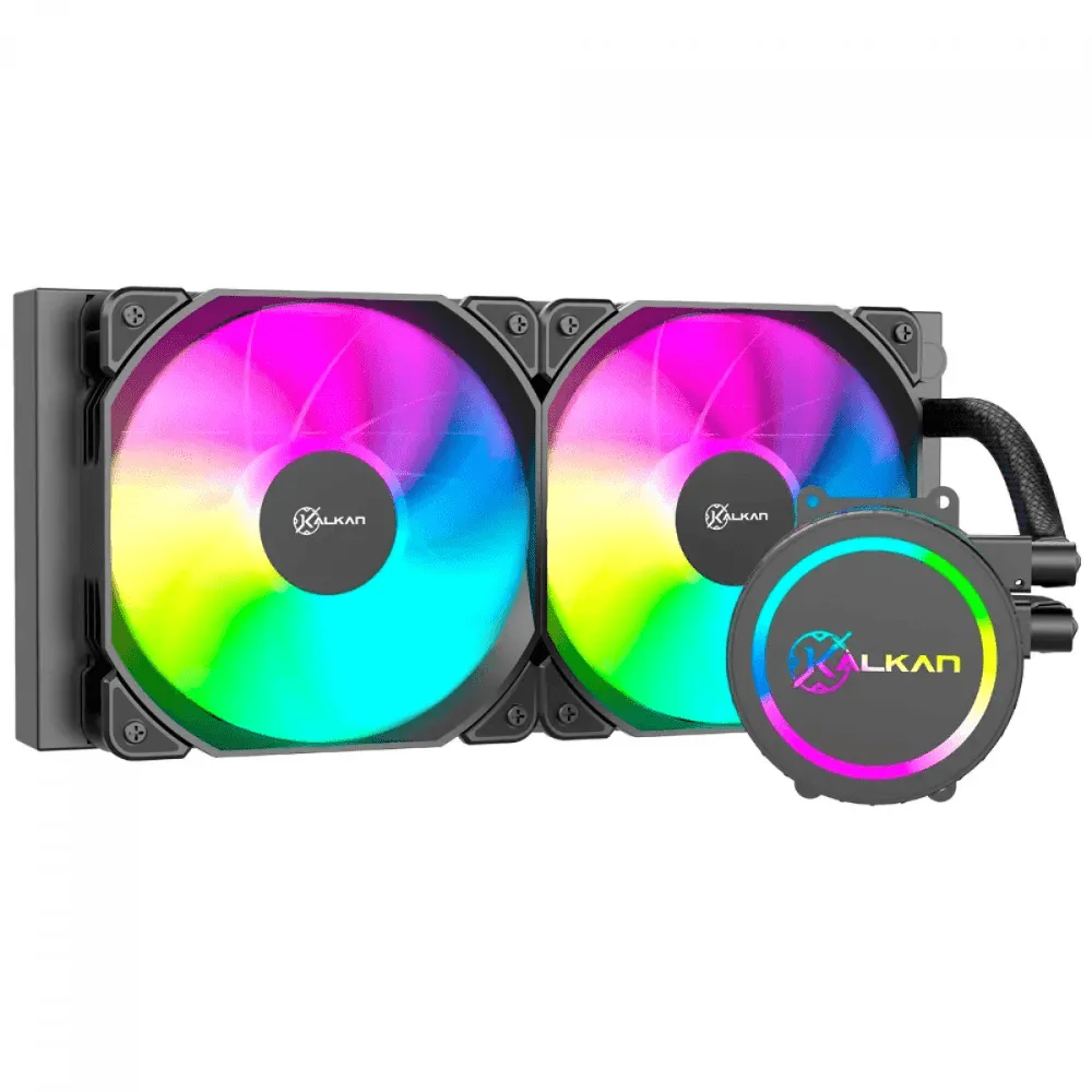 Water Cooler Gamer Kalkan Iota, 240mm, ARGB, Preto, KLK00045