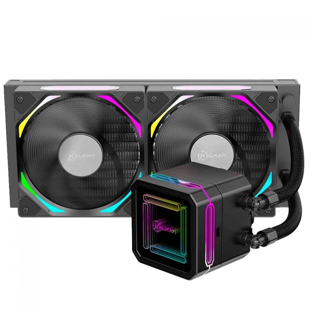 Water Cooler Gamer Kalkan Delta, 240mm, ARGB, Preto, KLK00050