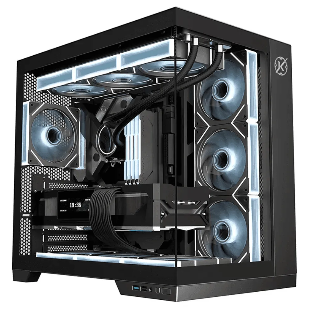 Gabinete Gamer Kalkan Asgard, Mid Tower, Preto, Sem Fonte, Sem Fans, KLK00040