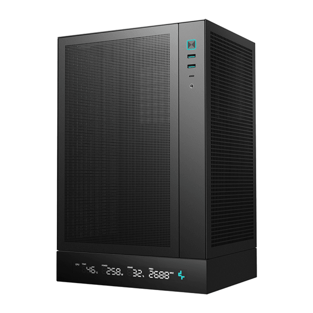 Gabinete Gamer DeepCool CH170 Digital, Mini Tower, Preto, Sem Fonte, Sem Fans, R-CH170-BKNPI0D-G-1