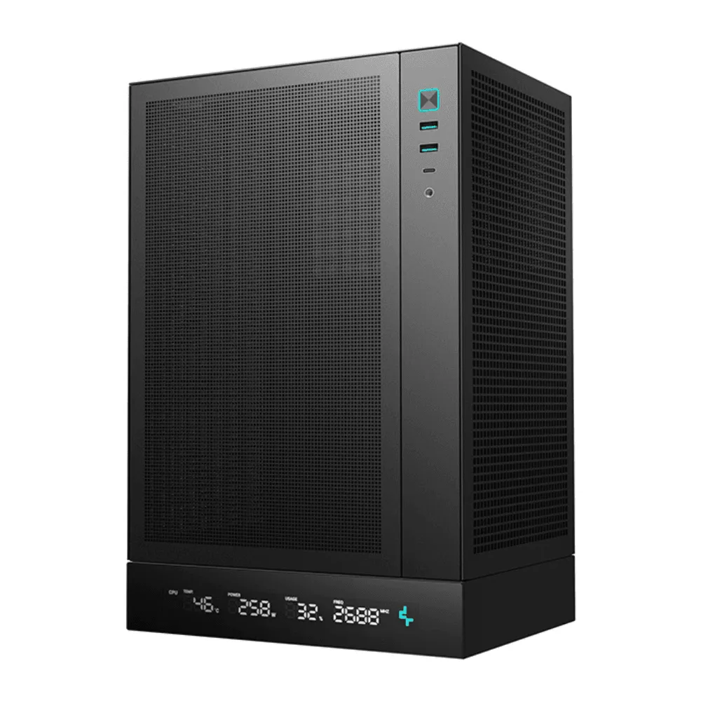Gabinete Gamer DeepCool CH170 Digital, Mini Tower, Preto, Sem Fonte, Sem Fans, R-CH170-BKNPI0D-G-1