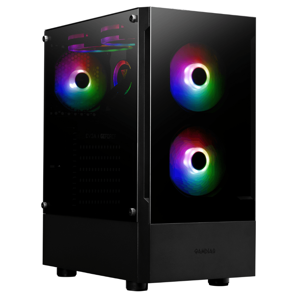 Gabinete Gamer Gamdias Talos E3, Mid Tower, Preto, Sem Fonte, Com Fans, TALOS E3