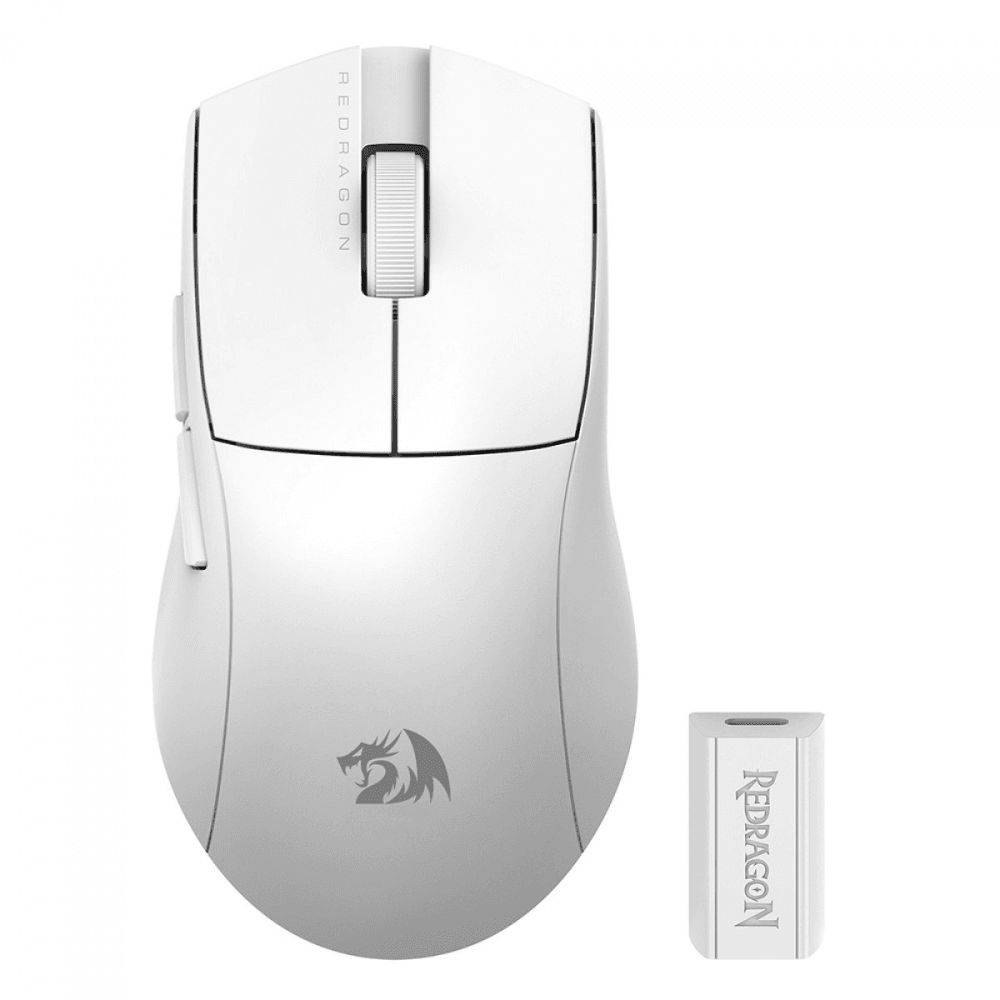 Mouse Gamer Redragon King Pro, 26.000 DPI, 4000Hz, RGB, Sem Fio, Branco, M916W-PRO-4K