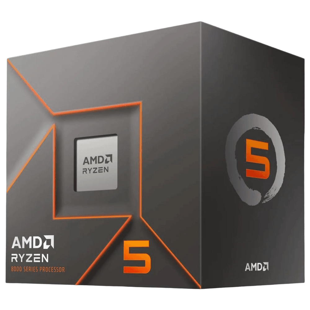 Processador AMD Ryzen 5 8400F, 6 Núcleos, 12 Threads, 4.7GHz Boost, AM5, Sem Vídeo, 100-100001591BOX