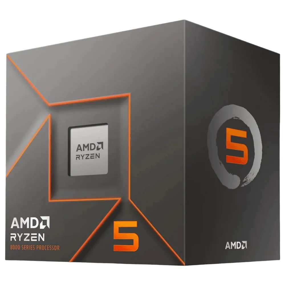 Processador AMD Ryzen 5 8400F, 6 Núcleos, 12 Threads, 4.7GHz Boost, AM5, Sem Vídeo, 100-100001591BOX