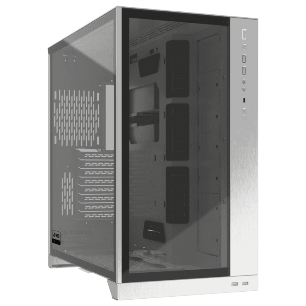 Gabinete Gamer Lian Li O11 Dynamic XL ROG Certified, Full Tower, Branco, Sem Fonte, Sem Fans, O11DXL-W