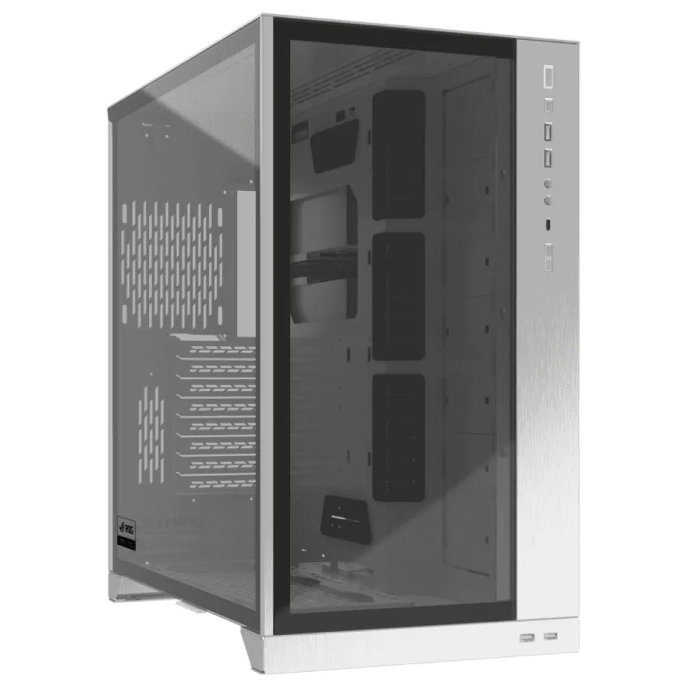 Gabinete Gamer Lian Li O11 Dynamic XL ROG Certified, Full Tower, Branco, Sem Fonte, Sem Fans, O11DXL-W