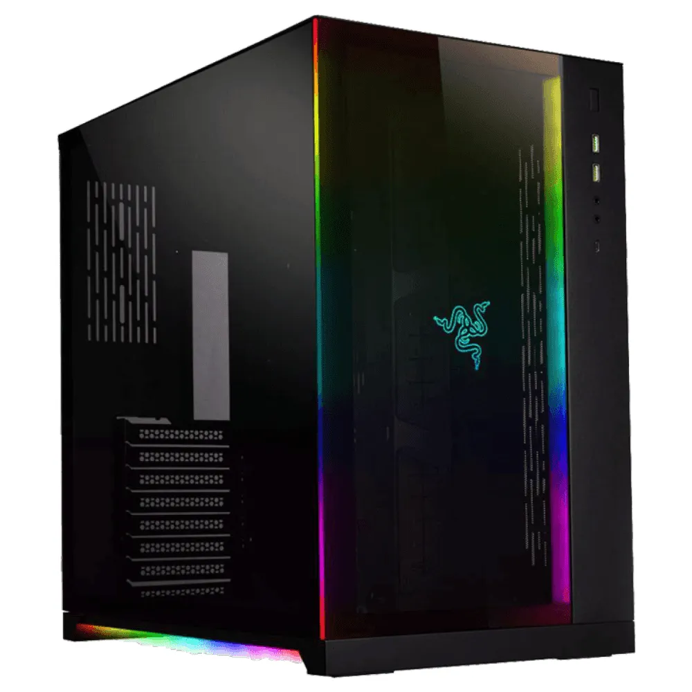 Gabinete Gamer Lian Li PC-O11 Dynamic Razer Edition, Mid Tower, Preto, Sem Fonte, Sem Fans, PC-O11D RAZER