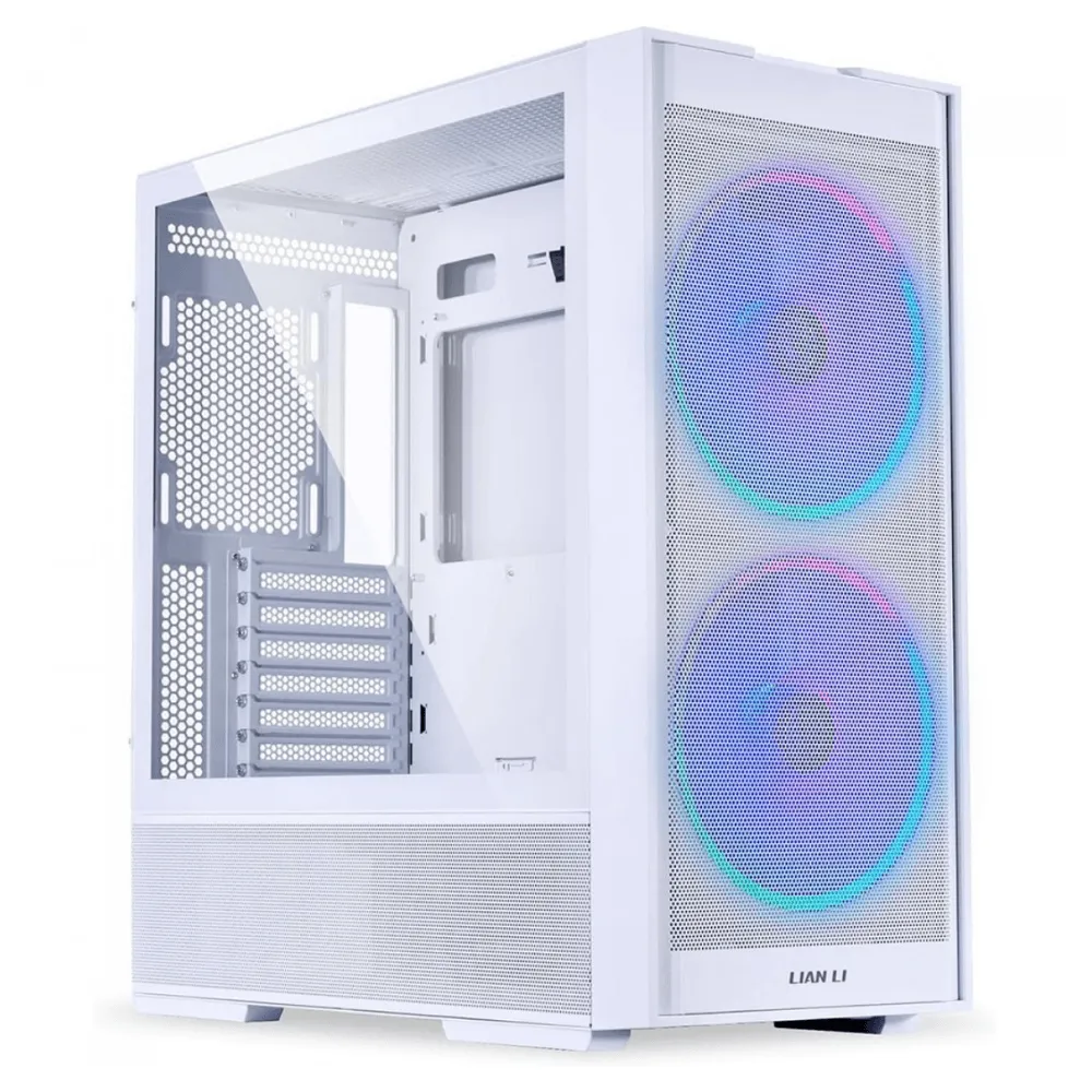 Gabinete Gamer Lian Li LANCOOL 206, Mid Tower, Branco, Sem Fonte, Com Fans, LANCOOL 206RW