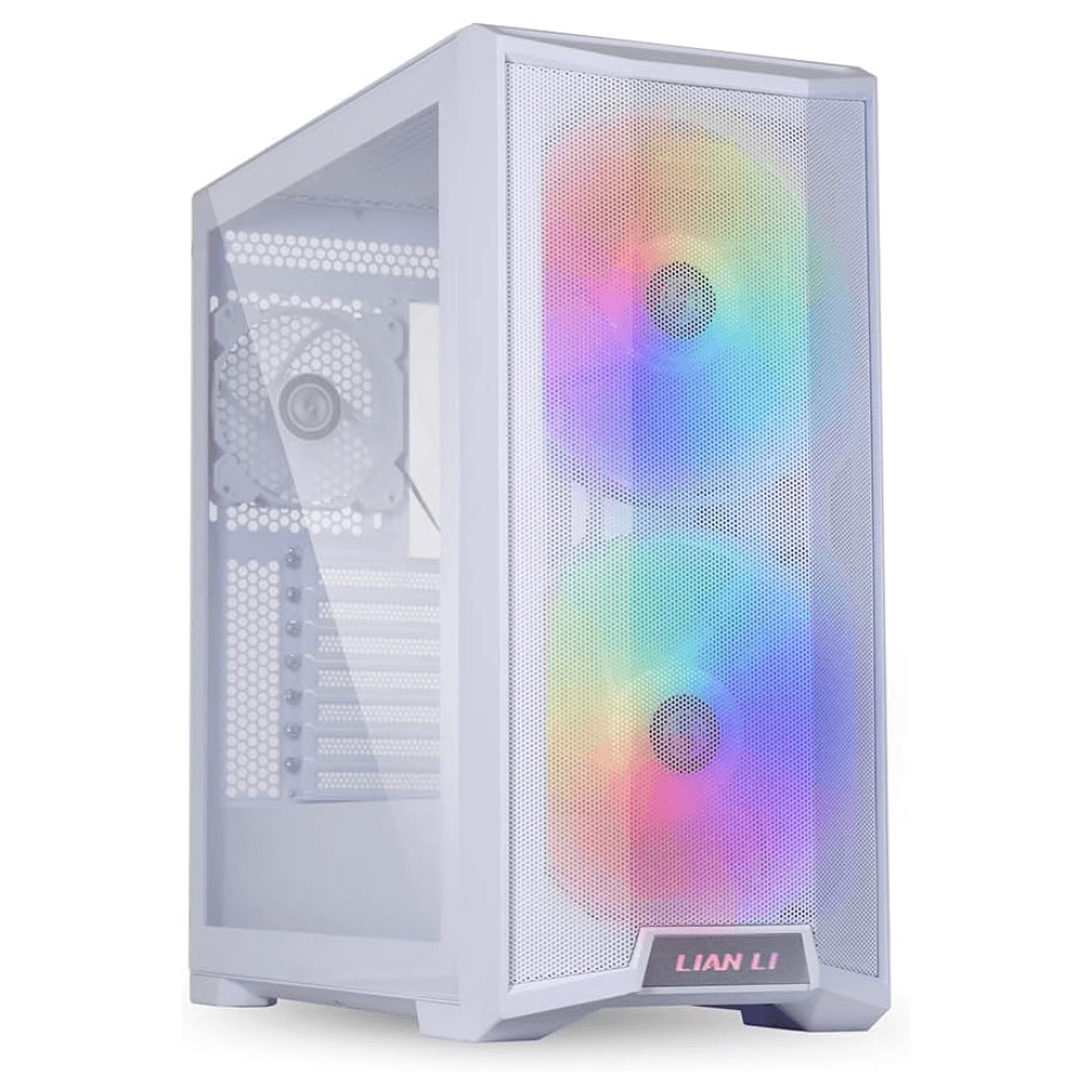 Gabinete Gamer Lian Li LANCOOL 215, Mid Tower, Branco, Sem Fonte, Com Fans, LANCOOL 215W WHITE