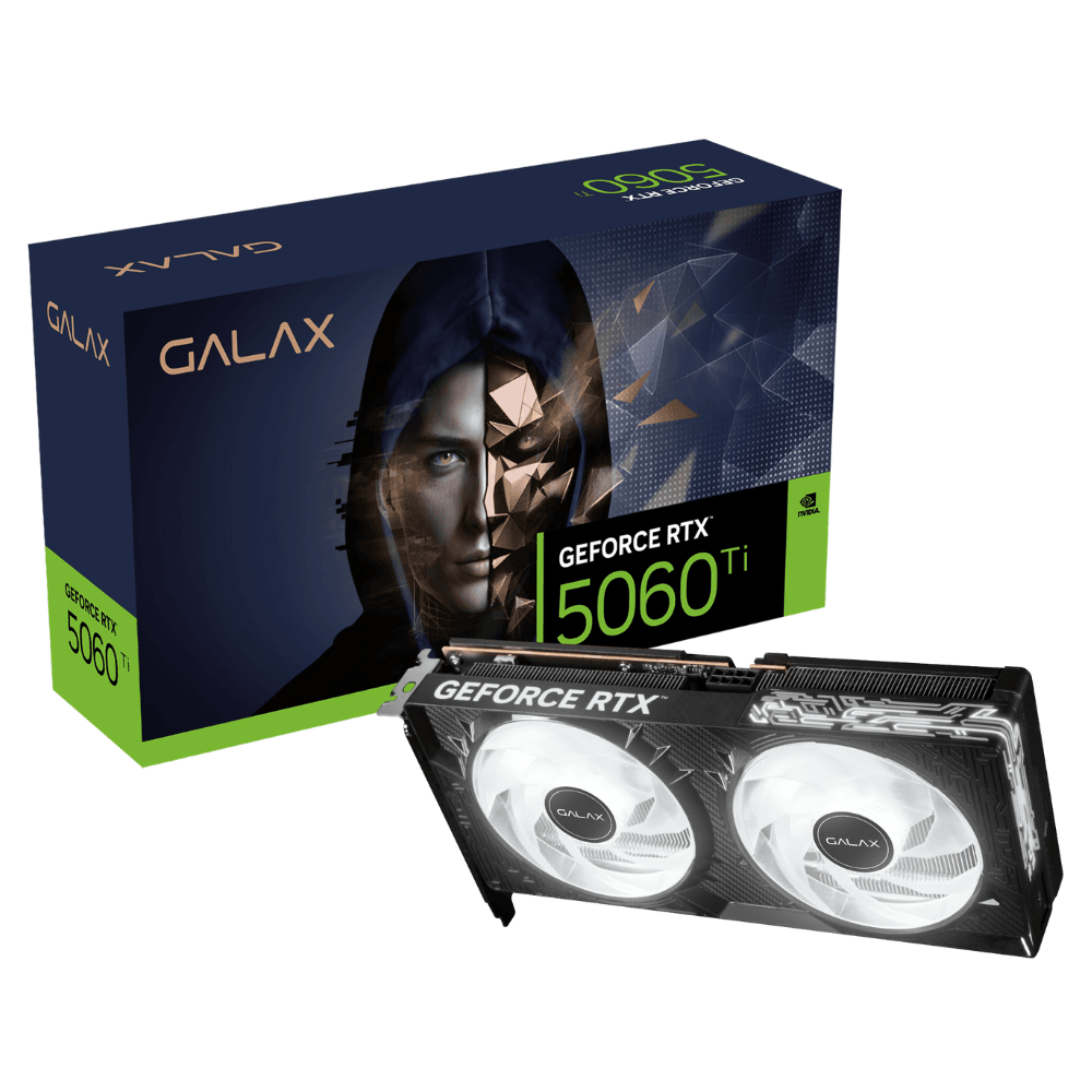 Placa de Video GALAX GeForce RTX 5060 Ti 1-Click OC, 16GB, GDDR7, DLSS, Ray Tracing, 561ZN8MDCPOC