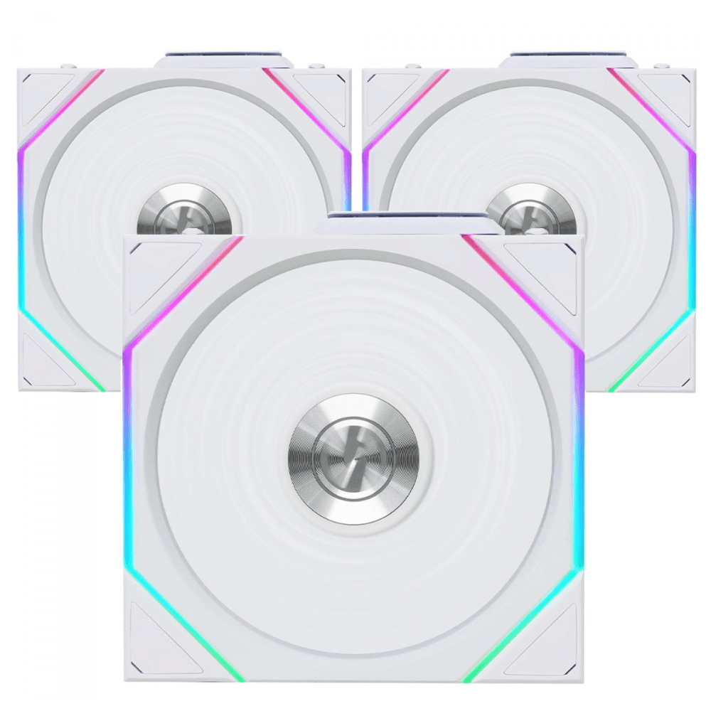 Kit Fan Lian Li UNI FAN TL Wireless, 3 Fans, 120mm, ARGB, Branco, 12TL1W3W