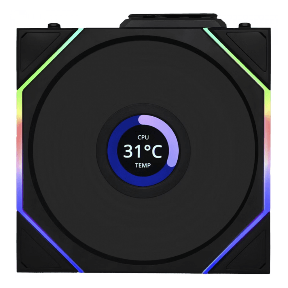 Fan Lian Li UNI FAN TL Wireless LCD Reverse Blade, 120mm, ARGB, Preto, 12RTLLCD1W1B