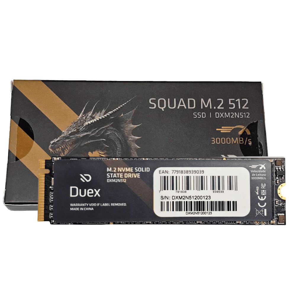 SSD Duex Squad, 512GB, NVMe, M.2 2280, PCIe 3.0, 3.000 MB/s, DXM2N512