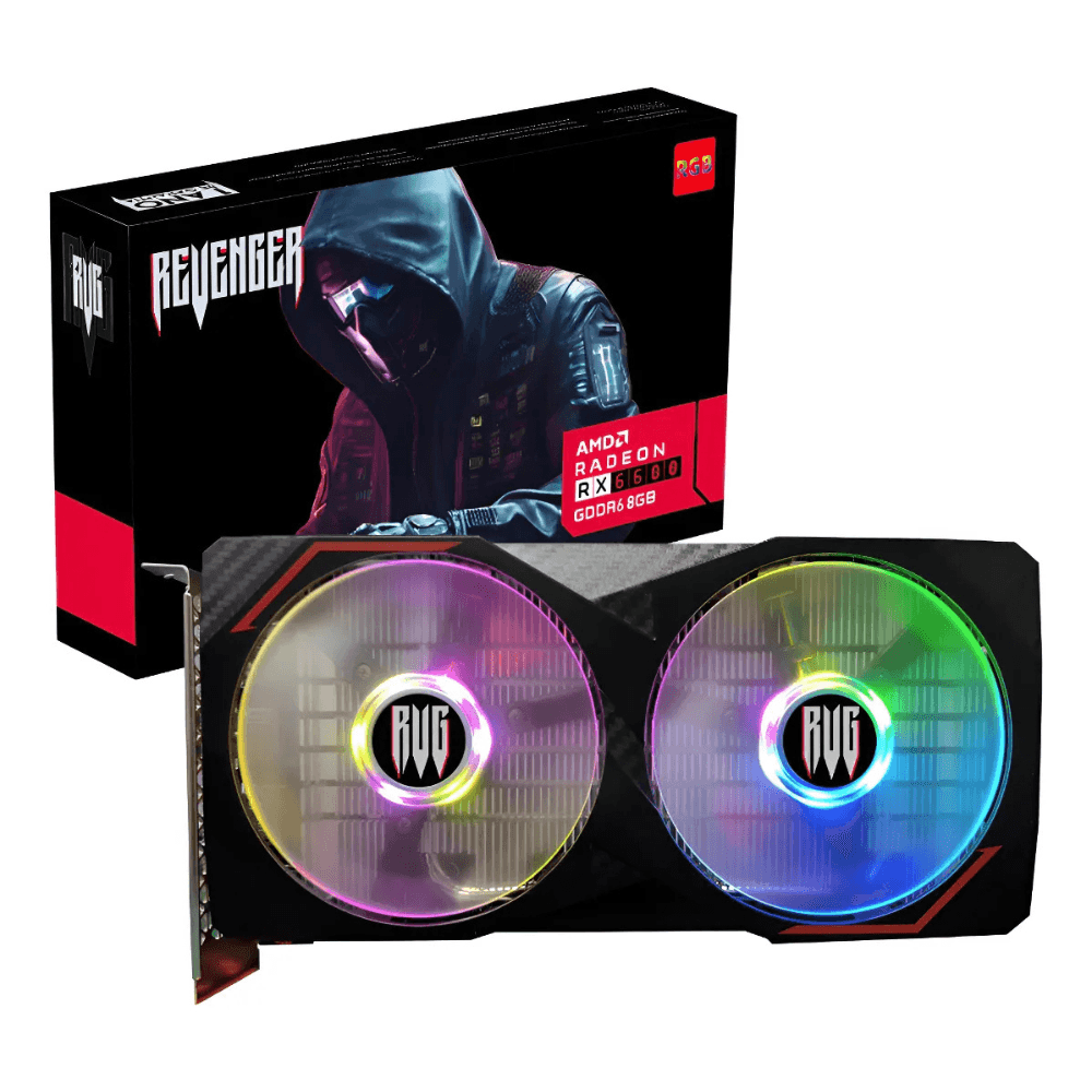 Placa de Vídeo REVENGER Radeon RX 6600 Black Edition, 8GB, GDDR6, FSR, Ray Tracing, 001004838