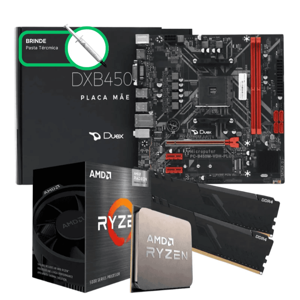 Kit Upgrade AMD Ryzen 5 5600GT, Placa M‹e B450M, 16GB DDR4 (2x8GB) 3200MHz, KITUP002-E