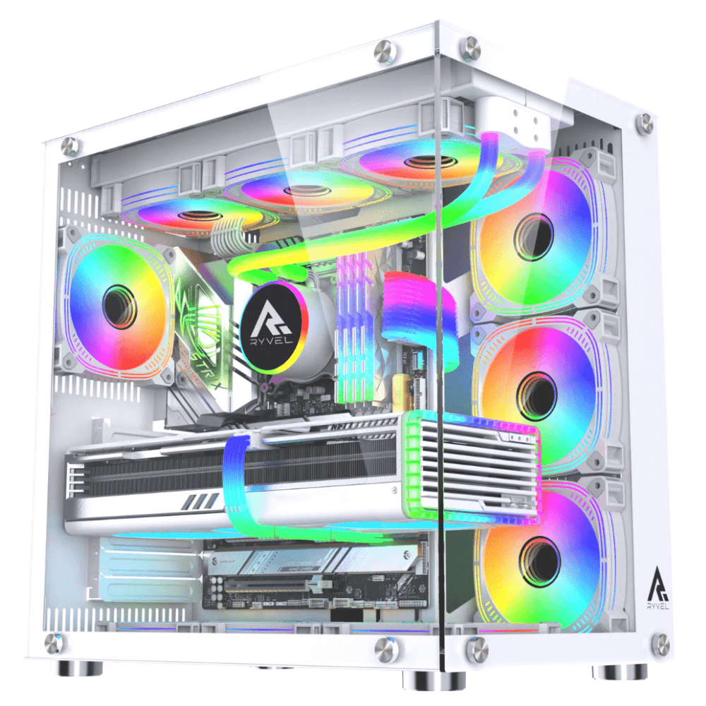 PC Gamer Ryzen 7 5700X3D, RX 7700XT, 32GB DDR4 RGB, SSD NVMe 1TB, 700W 80 Plus, PCYMIR01-E