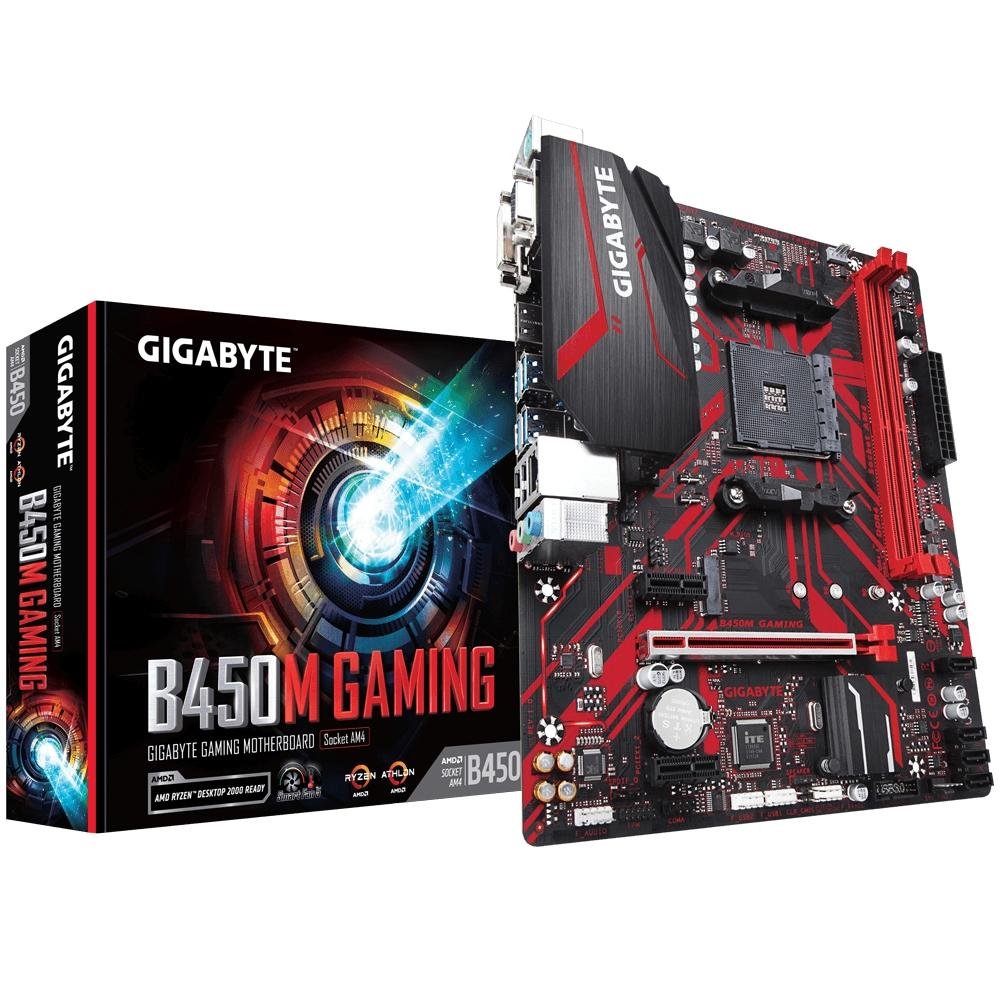 Placa Mãe Gigabyte B450m Gaming, Matx, Amd Am4, Ddr4