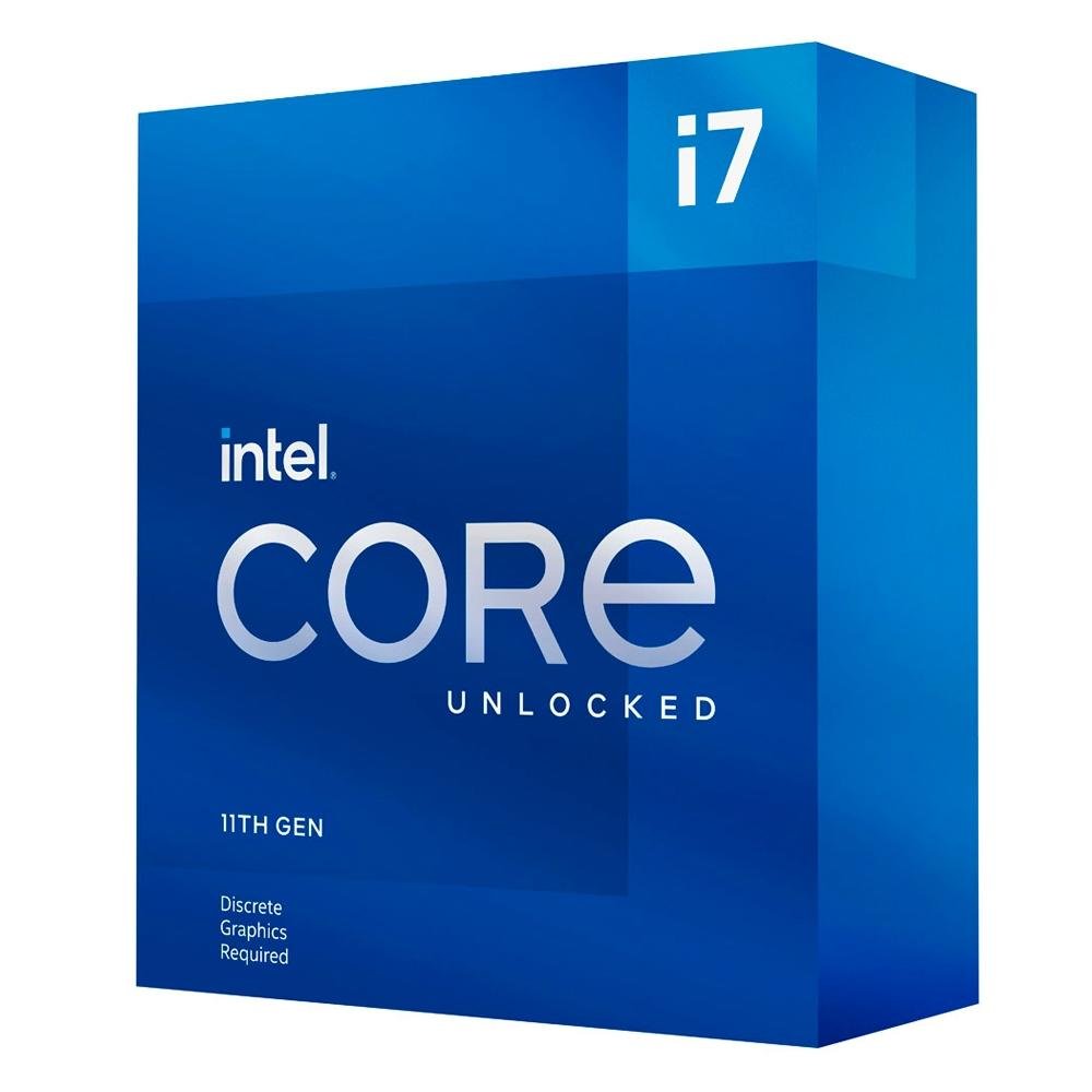Processador OEM Intel Core I7 11700KF, 3.6GHz (Turbo 5.0GHz), Cache 16MB, 8 Núcleos, 16 Threads, CM8070804488630