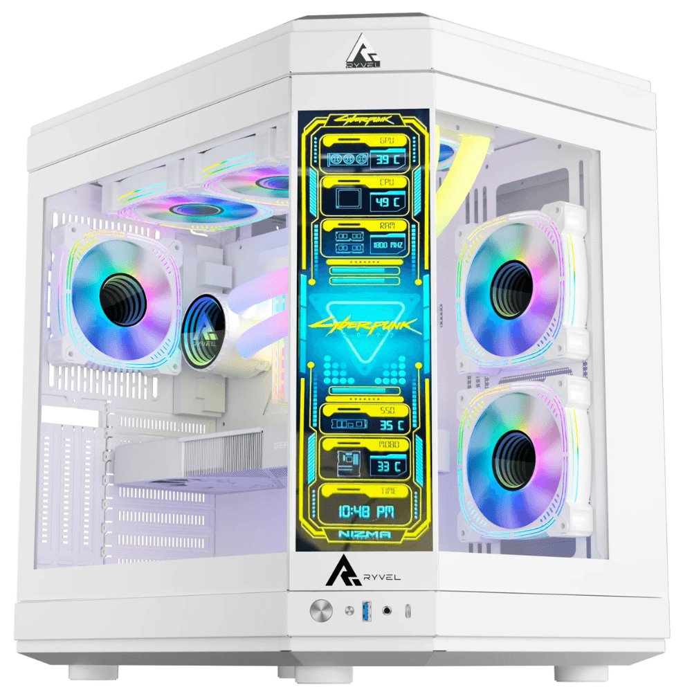 PC Gamer Ryzen 7 7800X3D, RTX 4070 Super, 32GB DDR5 RGB, SSD NVMe 2TB, 1000W 80 Plus Gold, PCCUBE04-E