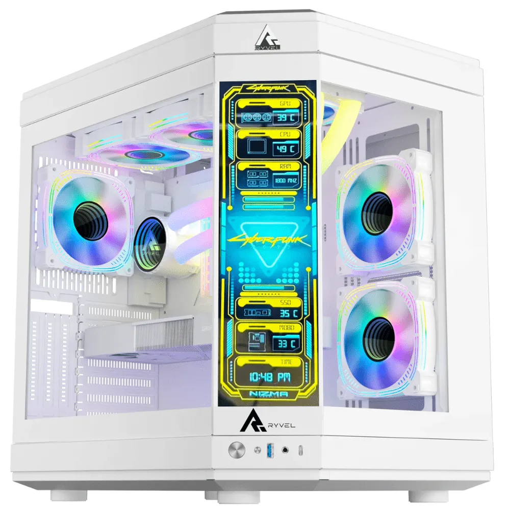 PC Gamer Ryzen 7 7800X3D, RTX 4070 Super, 32GB DDR5 RGB, SSD NVMe 2TB, 1000W 80 Plus Gold, PCCUBE04-E