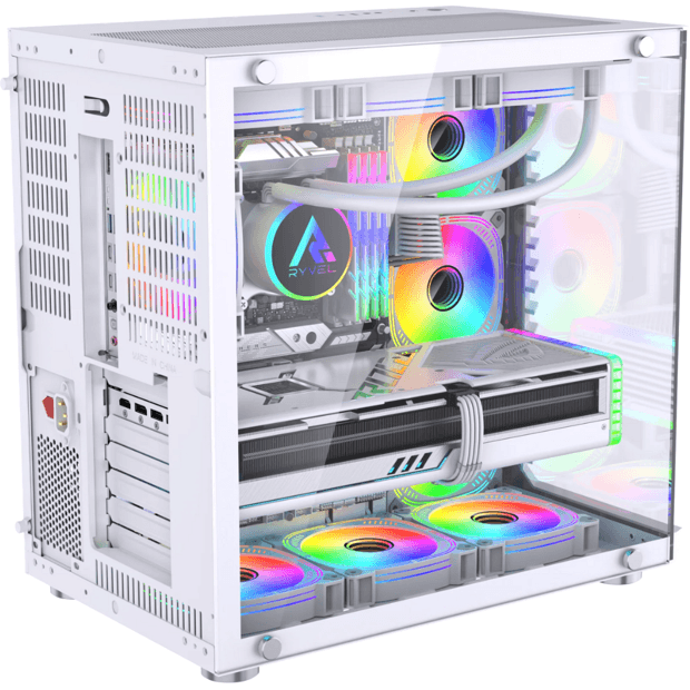Gabinete Gamer Ryvel Cube White - Estilo e Desempenho Incríveis | Enifler
