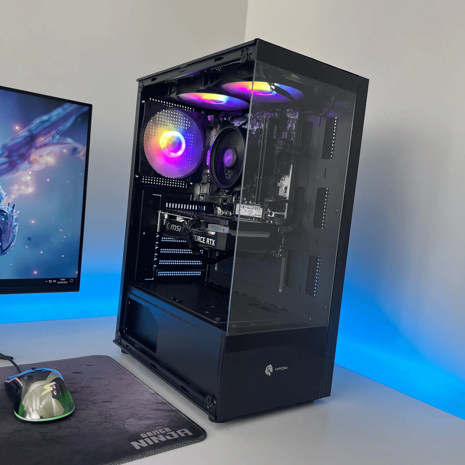 PC Gamer Ryzen 5 5600, RTX 4060, 16GB DDR4, SSD NVMe 500GB, 600W 80 Plus, PCDEZE01-E
