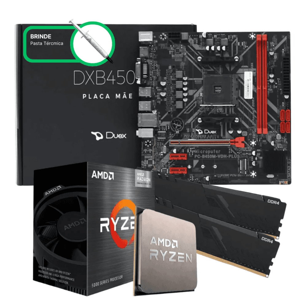 Kit Upgrade AMD Ryzen 7 5700X, Placa M‹e B450M, 16GB DDR4 (2x8GB) 3200MHz, KITUP010-E