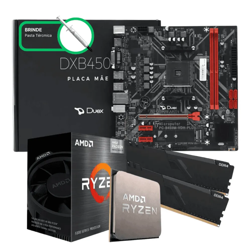 Kit Upgrade AMD Ryzen 7 5700X, Placa M‹e B450M, 16GB DDR4 (2x8GB) 3200MHz, KITUP010-E
