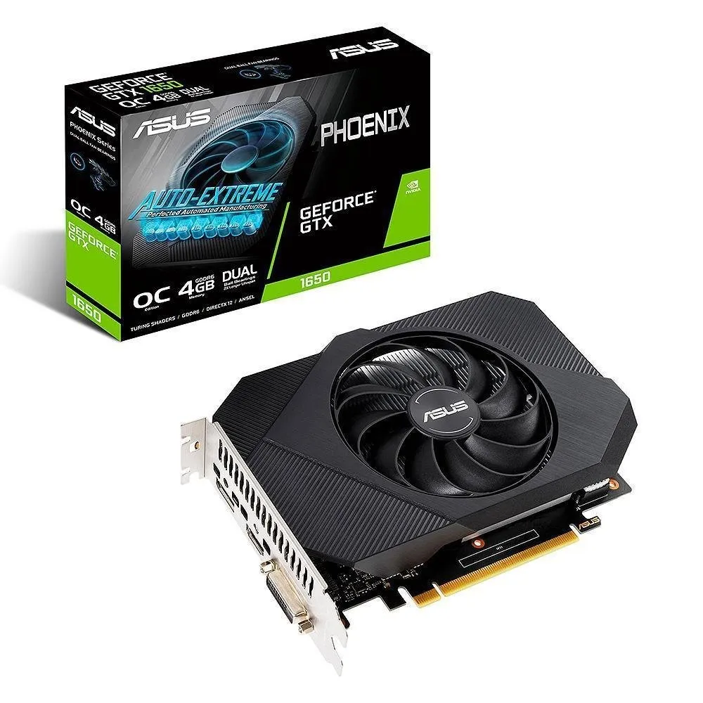 Placa de Vídeo Asus Phoenix NVIDIA GeForce GTX 1650 OC, 4GB GDDR6, 128bit, PH-GTX1650-O4G