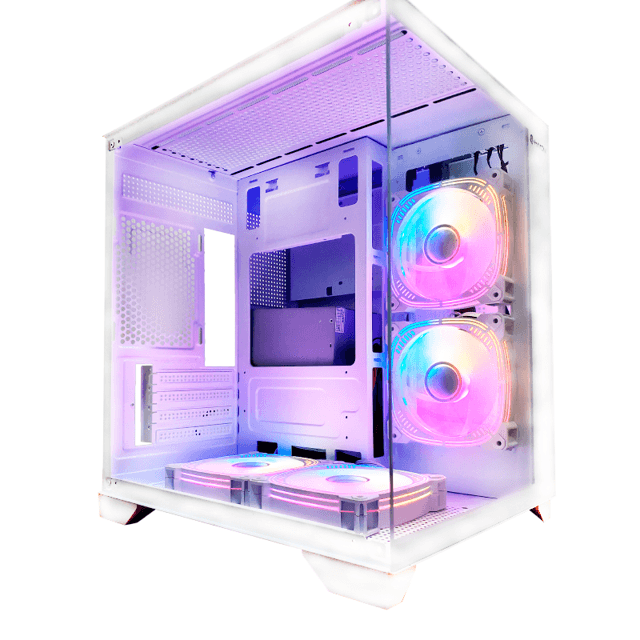 Gabinete Gamer Branco, Com Fans RGB, Aquário, GB1791 | Enifler