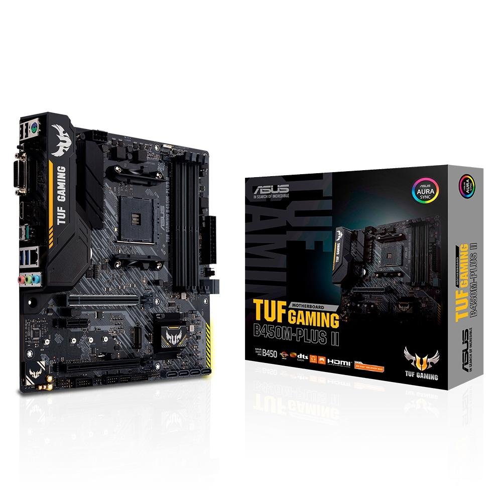Placa Mãe ASUS TUF GAMING B450M-PLUS II, AM4, DDR4, Micro ATX, 90MB1620-M0EAY0