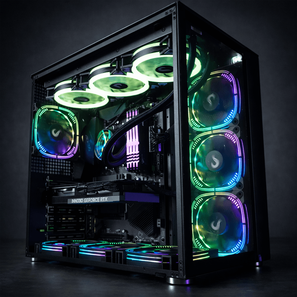 PC Gamer Ryzen 7 5700X, RTX 5060, 32GB RGB DDR4, SSD NVMe 1TB, 700W 80 Plus, Full Black, HRNFWHM6-E