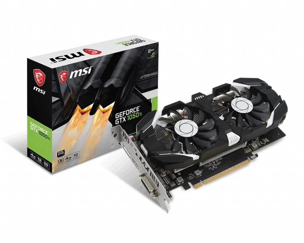 Placa De Vídeo MSI GTX 1050 Ti 4GB GDDR5 OC - 912-V809-2272